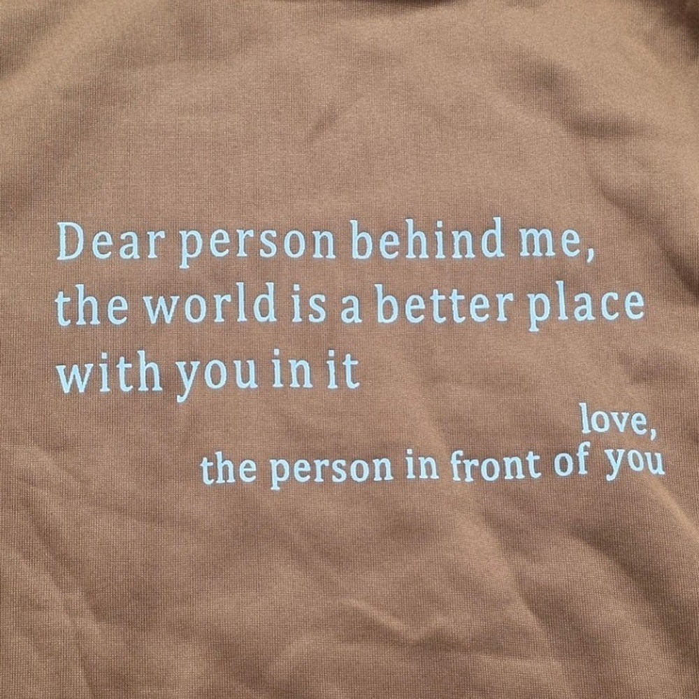 Mental Health Awareness Hoodie You Are Enough Dear Person Behind Me Brown XL - Picture 2 of 4